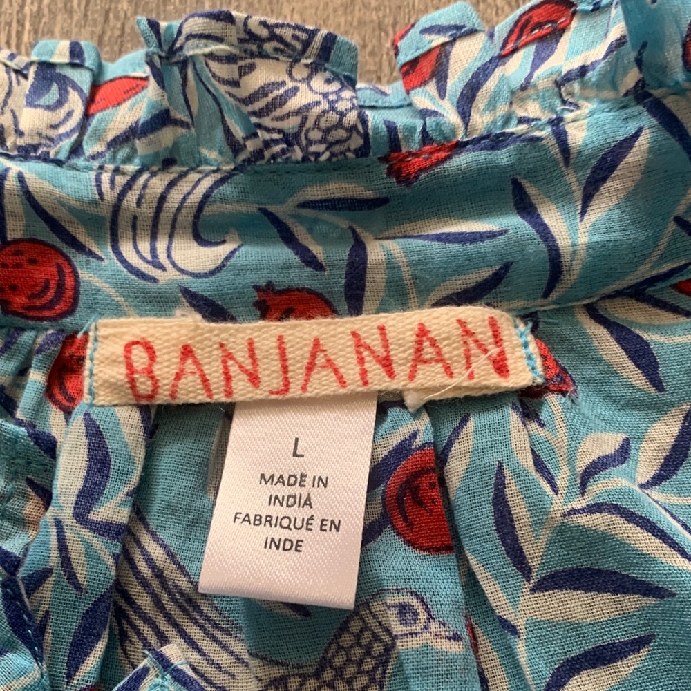 Banjanan Blue and Red Patterned Blouse - Picture 2 of 12